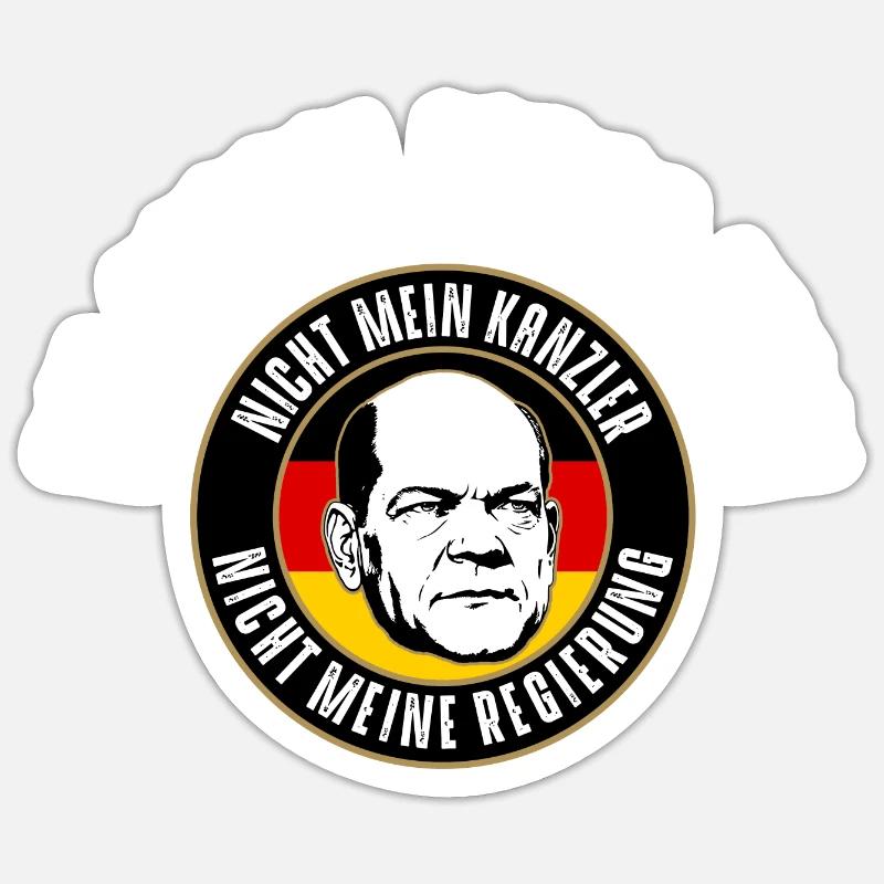 Die Ampel muss weg - Sticker Größe S (10 x 10 cm) - Mattweiß