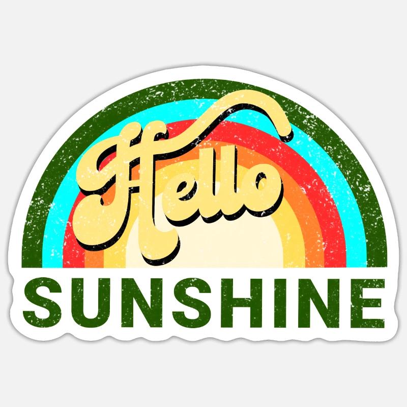 hello sunshine - Sticker size S (10 x 10 cm) - white matte