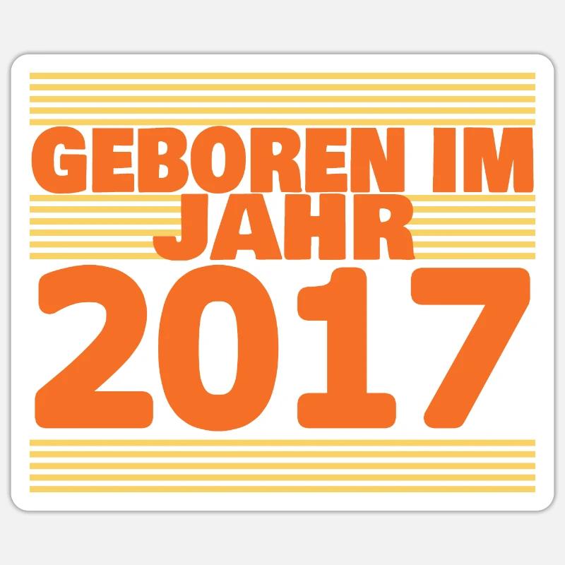 Année 2017 - Sticker taille S (10 x 10 cm) - blanc mat