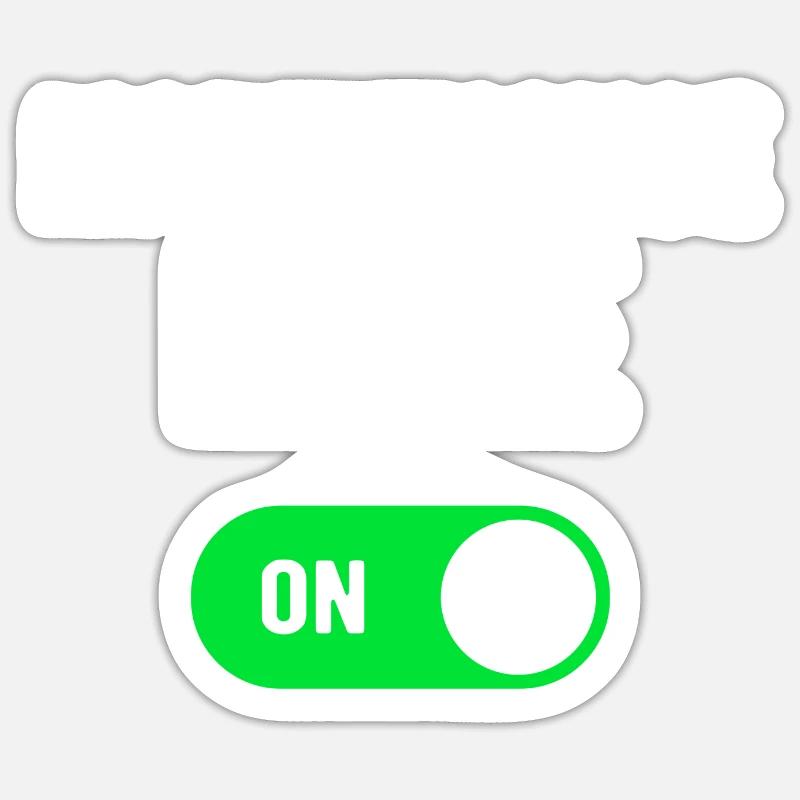Mode d’entretien ON Entraînement de musculation avec poids - Sticker taille S (10 x 10 cm) - blanc mat