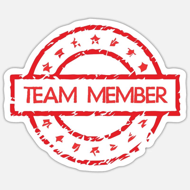 Team Mitglied Sticker Größe S (10 x 10 cm)