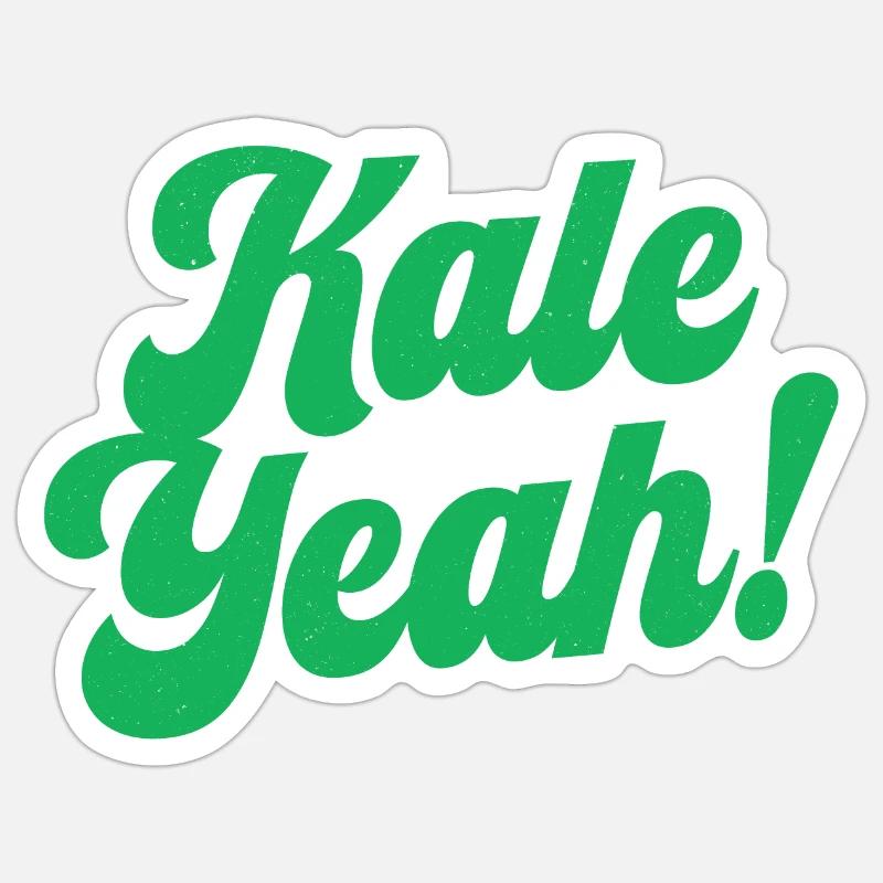Kale oui - Sticker taille S (10 x 10 cm) - blanc mat