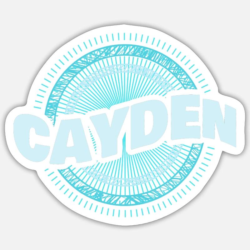 Cayden als Geschenkidee - Sticker Größe S (10 x 10 cm) - Mattweiß