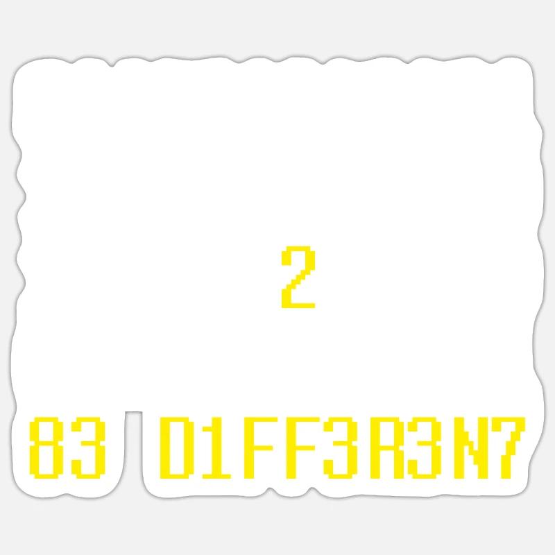 be different - Sticker size S (10 x 10 cm) - white matte