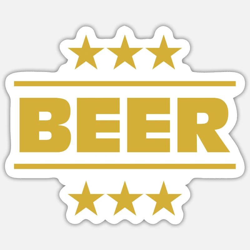 Beer, Beer, Alcoholic Beverage - Sticker size S (10 x 10 cm) - white matte