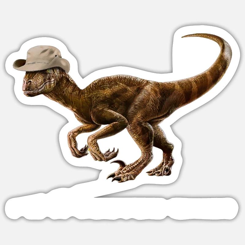 Raptor Ranger - Sticker taille S (10 x 10 cm) - blanc mat