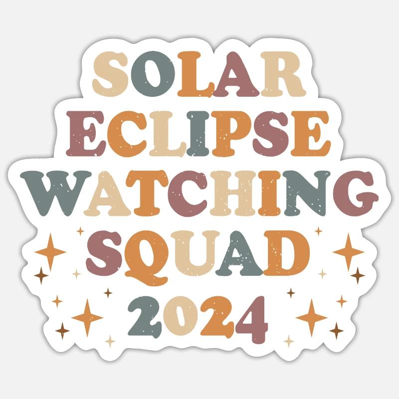 Éclipse solaire 2024 Sticker taille S (10 x 10 cm)