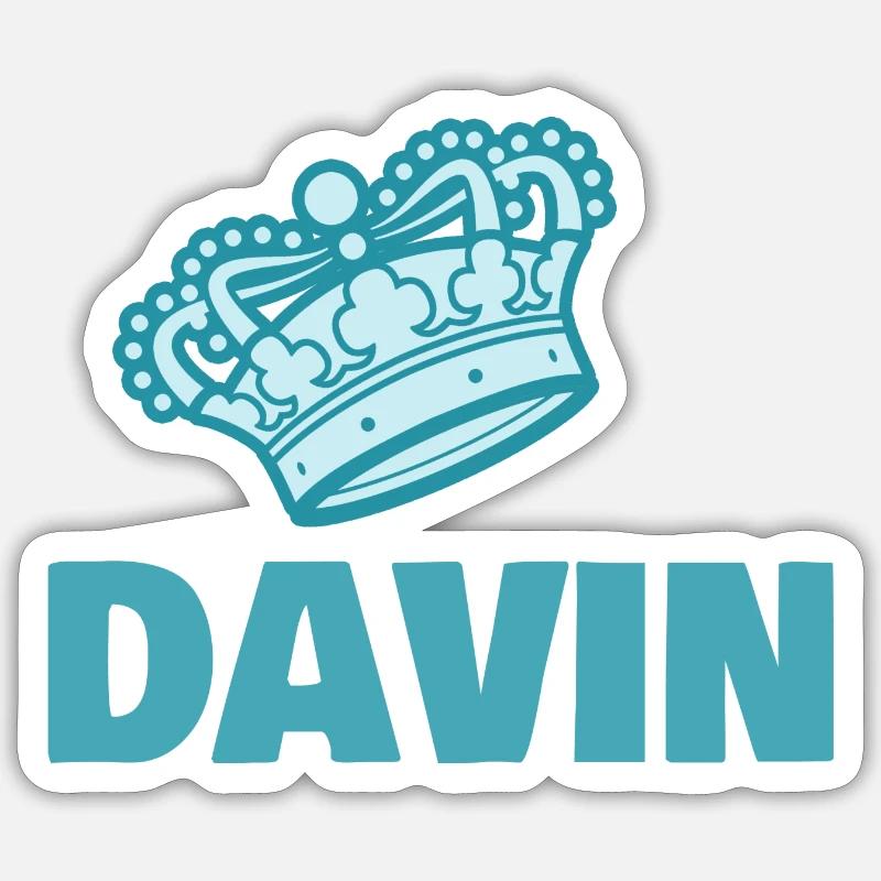 Davin - Sticker size S (10 x 10 cm) - white matte