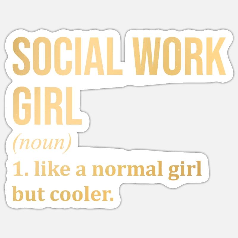 Social Work - Sticker size S (10 x 10 cm) - white matte