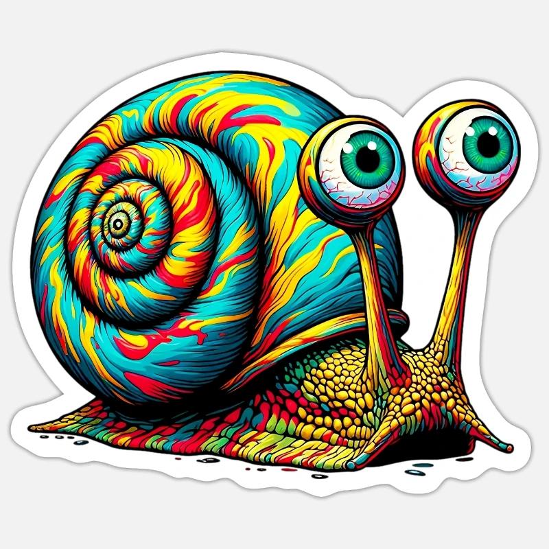 Snail - Sticker size S (10 x 10 cm) - white matte