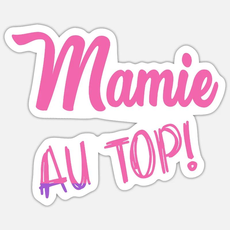 MAMIE - Sticker taille S (10 x 10 cm) - blanc mat