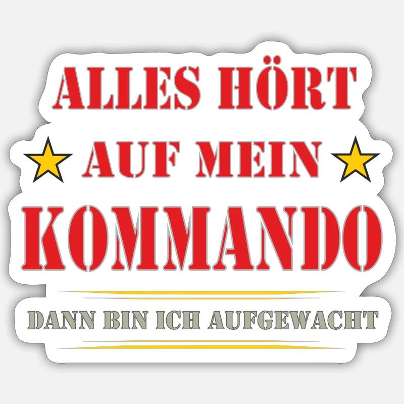 MY COMMAND - Sticker size S (10 x 10 cm) - white matte