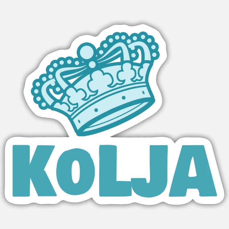 First name Kolja - Sticker size S (10 x 10 cm) - white matte