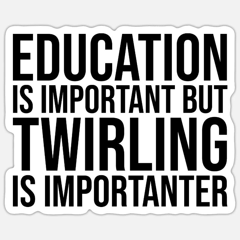 Twirling - Sticker size S (10 x 10 cm) - white matte