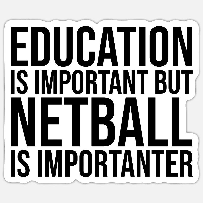 Netball - Sticker taille S (10 x 10 cm) - blanc mat