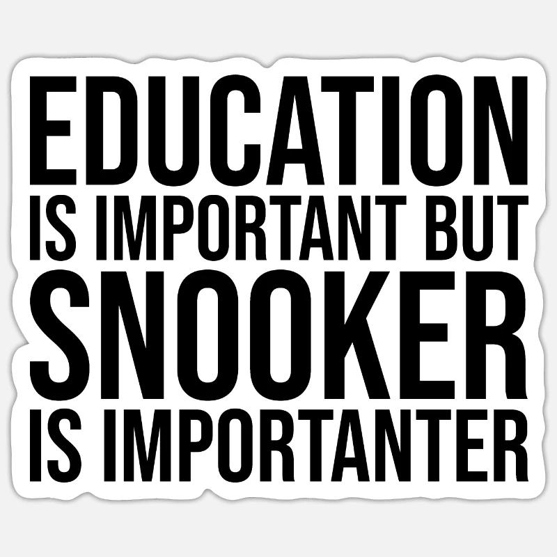 Snooker - Sticker size S (10 x 10 cm) - white matte