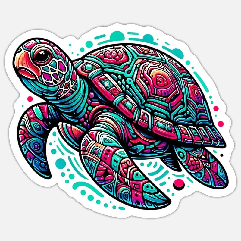 Turtle - Sticker size S (10 x 10 cm) - white matte