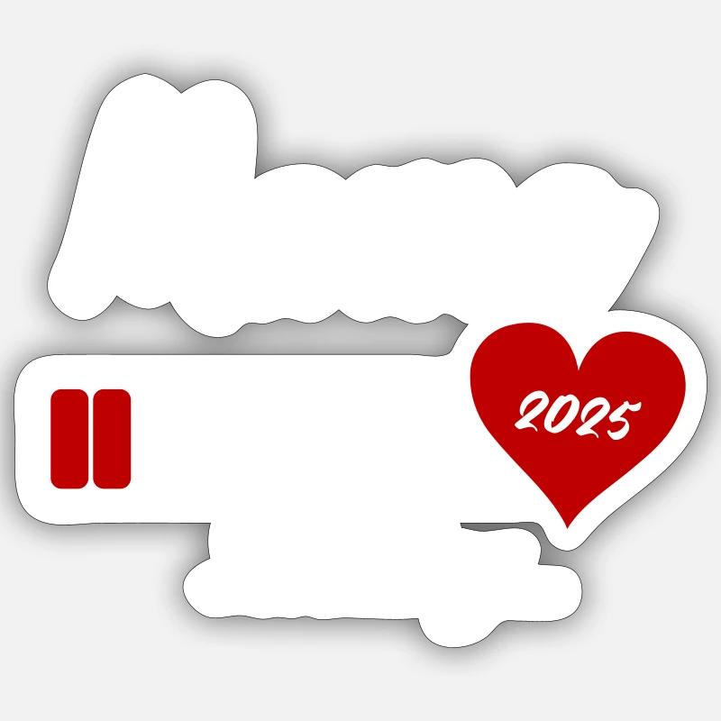 Mama Loading 2025 - Sticker size S (10 x 10 cm) - white matte