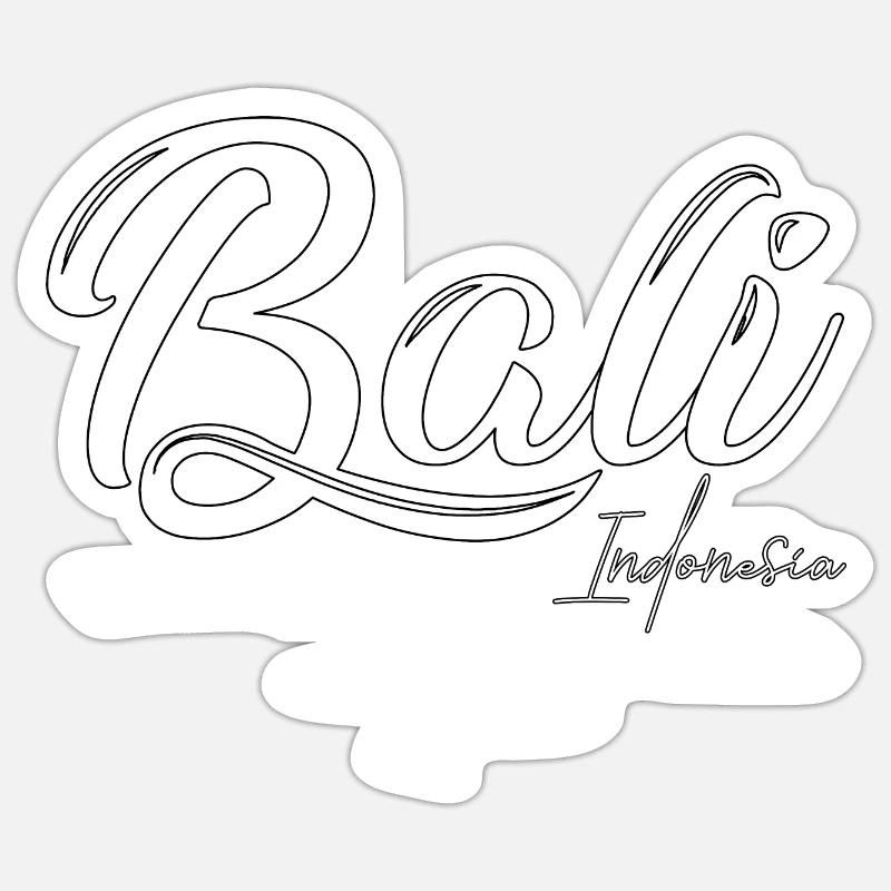 Bali - Indonesia - Sticker size S (10 x 10 cm) - white matte