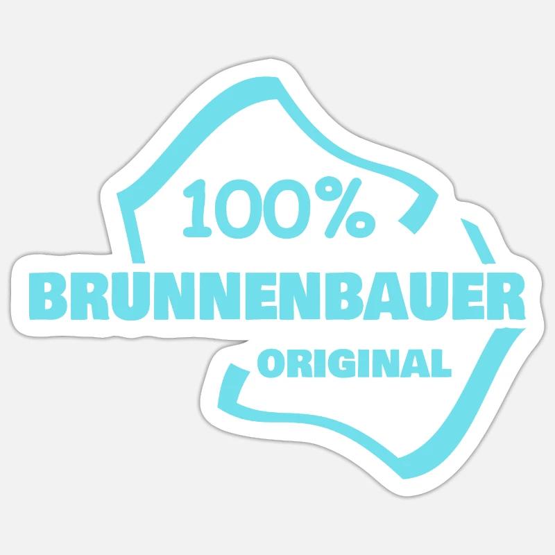 Profession Constructeur de puits Sticker taille S (10 x 10 cm)