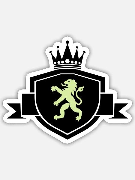wappen wappentier - Sticker Größe S (10 x 10 cm) - Mattweiß