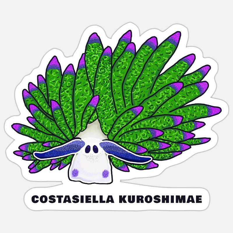 Leaf Sheep Snail, Drawing Sticker size S (10 x 10 cm)