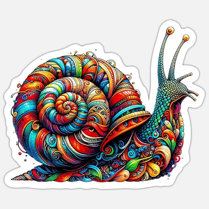 Snail - Sticker size S (10 x 10 cm) - white matte