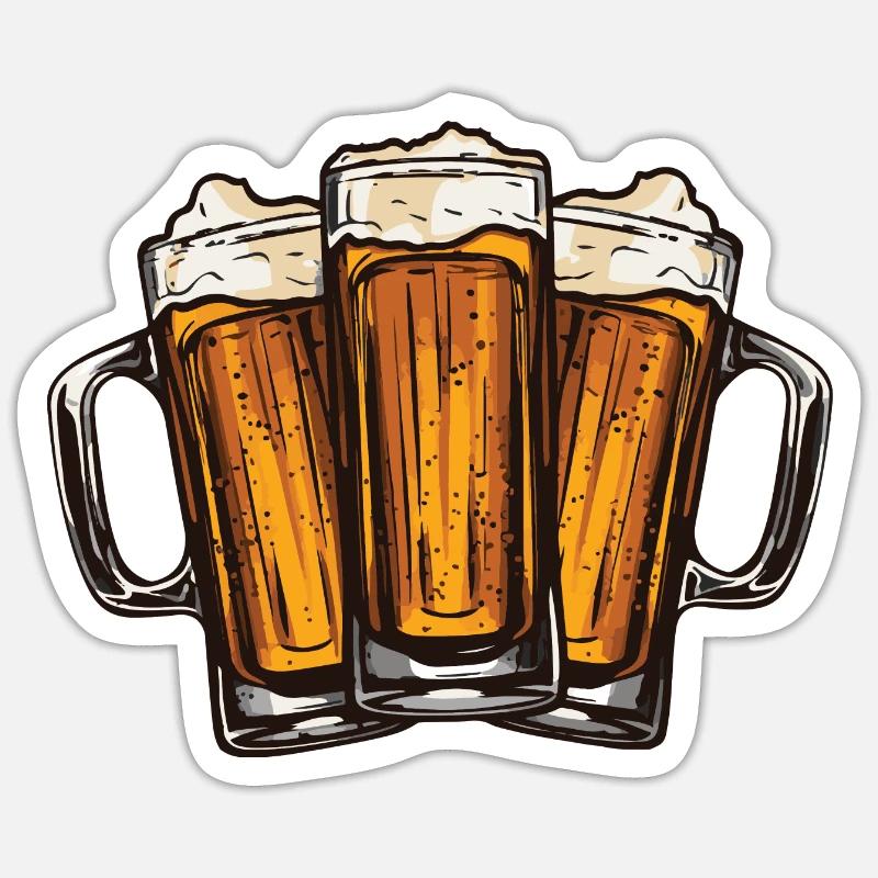 Bier Team Bierglas Sticker Größe S (10 x 10 cm)