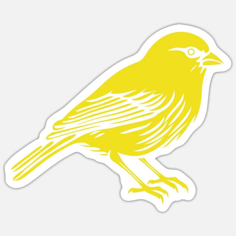 Canary - Sticker size S (10 x 10 cm) - white matte