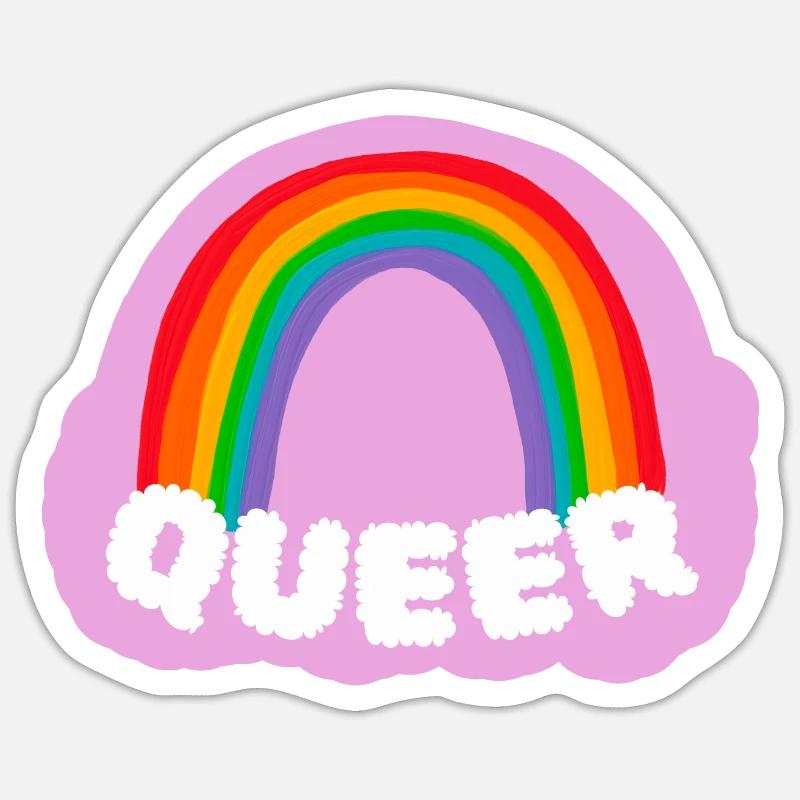 Queer - Sticker Größe S (10 x 10 cm) - Mattweiß
