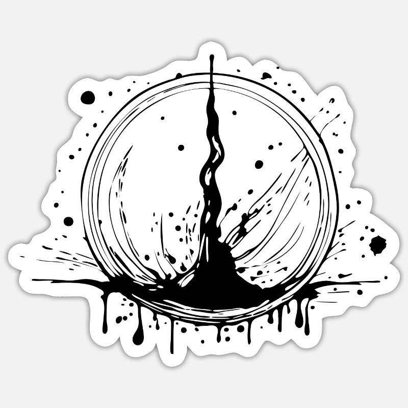 Sang d’encre - Sticker taille S (10 x 10 cm) - blanc mat