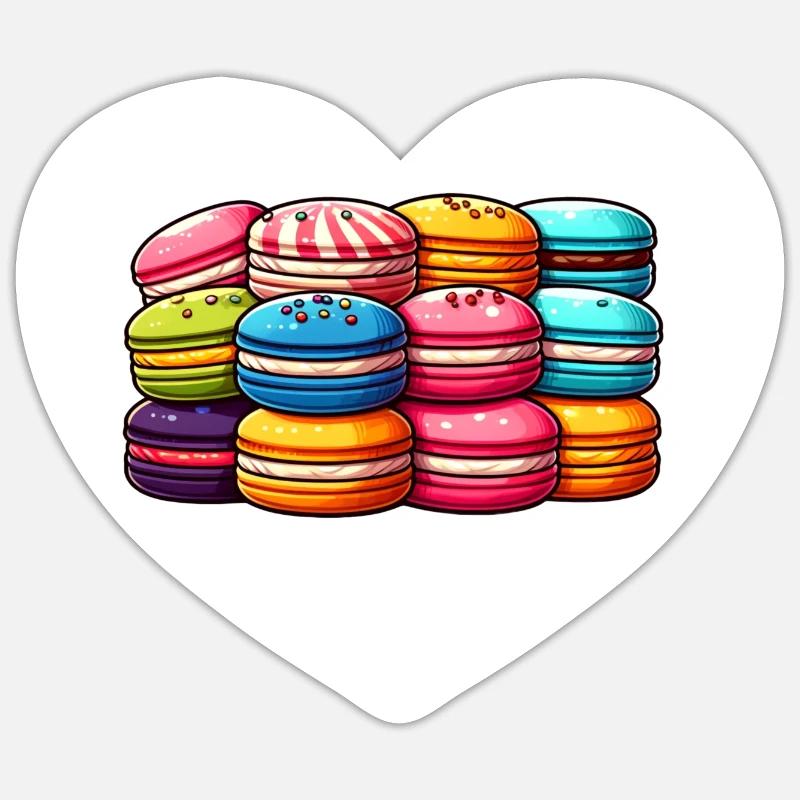Macarons Liebe Sticker Größe S (10 x 10 cm)