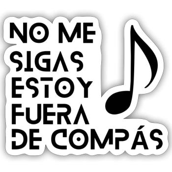 Collection "Don't Follow Me I'm Out of Compás" - Sticker size S (10 x 10 cm) - white matte - Front
