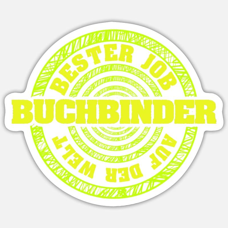 Le relieur comme métier - Sticker taille S (10 x 10 cm) - blanc mat