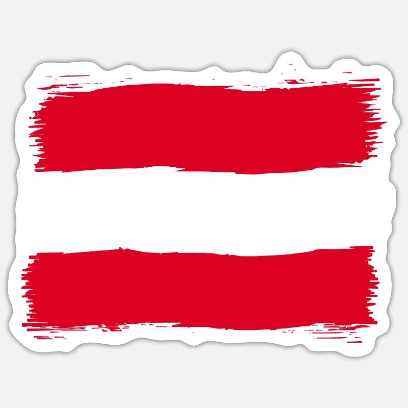 Autriche - Sticker taille S (10 x 10 cm) - blanc mat