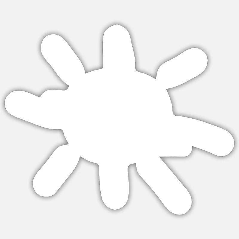 Soleil,Soleil - Sticker taille S (10 x 10 cm) - blanc mat