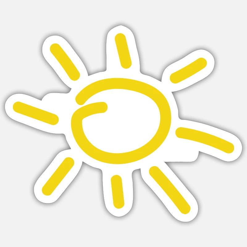 Sun, sunshine - Sticker size S (10 x 10 cm) - white matte