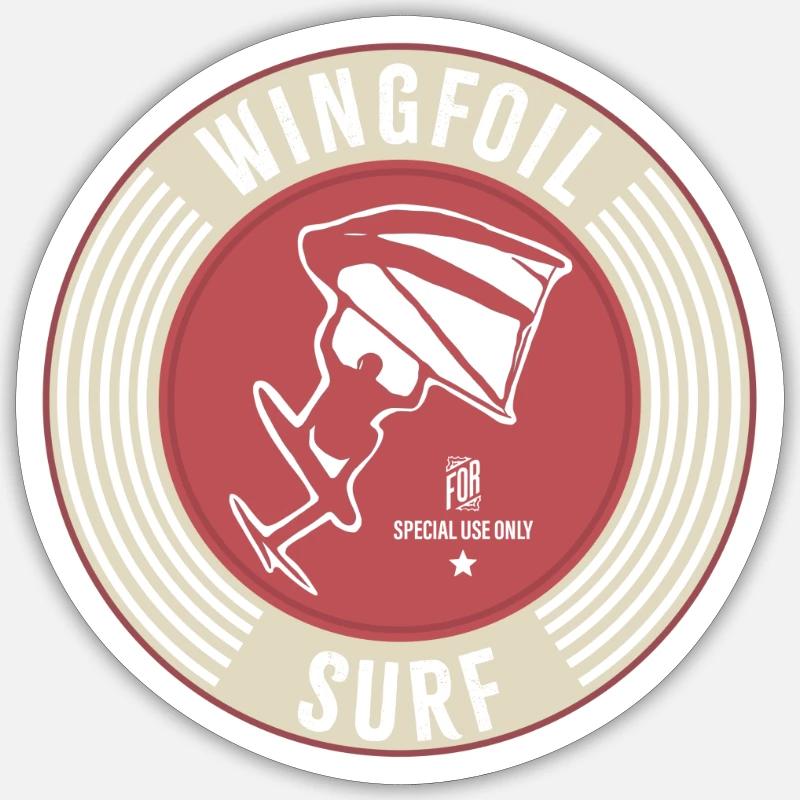 Label Wingfoil Surf-Label - Sticker size S (10 x 10 cm) - white matte