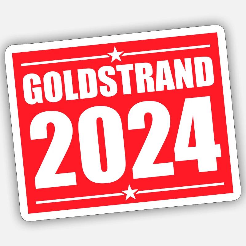 Sables d’or 2024 - Sticker taille S (10 x 10 cm) - blanc mat
