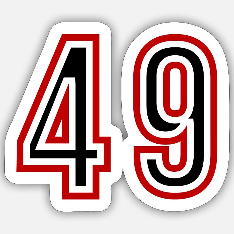 Maillot 49 Années - Sticker taille S (10 x 10 cm) - blanc mat