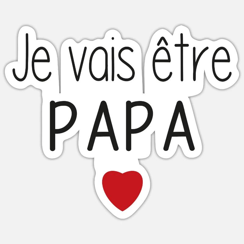 Ich werde ein Papa sein - Herz Sticker Größe S (10 x 10 cm)