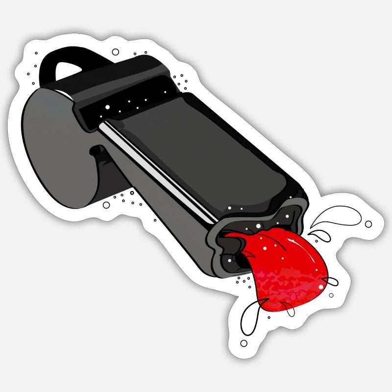 Anpfiff - Sticker Größe S (10 x 10 cm) - Mattweiß