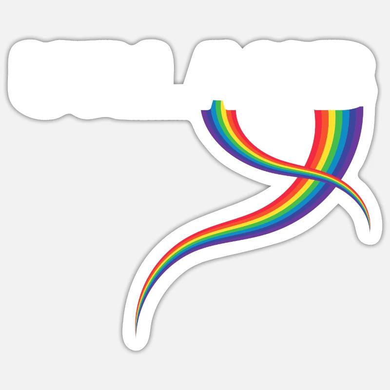 Holiday Rainbow Destination - Sticker size S (10 x 10 cm) - white matte