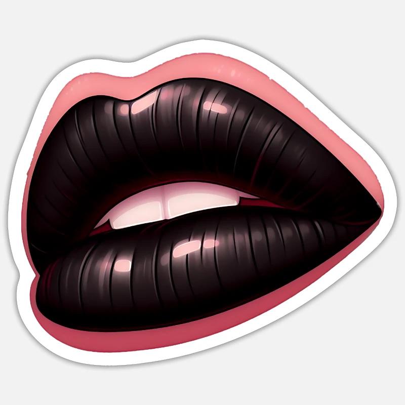 Black Lips - Mysterious Art - Sticker size S (10 x 10 cm) - white matte