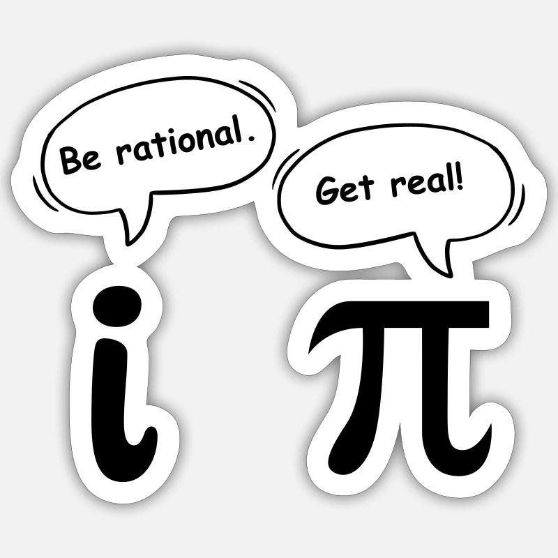 Pi rationnel Sticker taille S (10 x 10 cm)