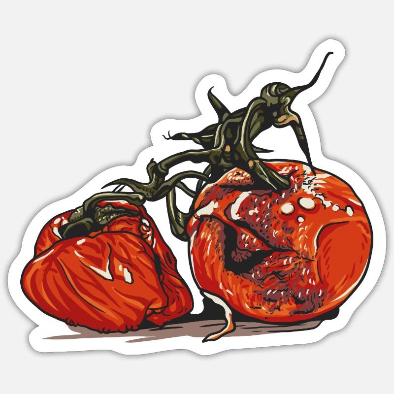 Moule // Tomate - Sticker taille S (10 x 10 cm) - blanc mat