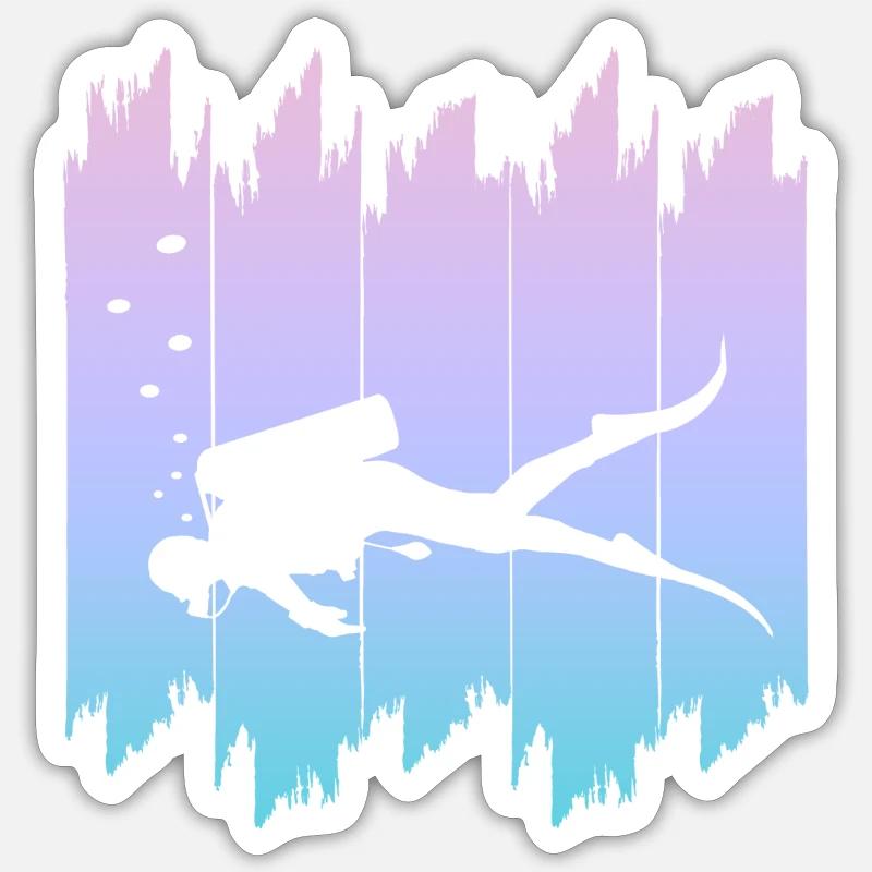 Diving Tauchen Sticker Größe S (10 x 10 cm)