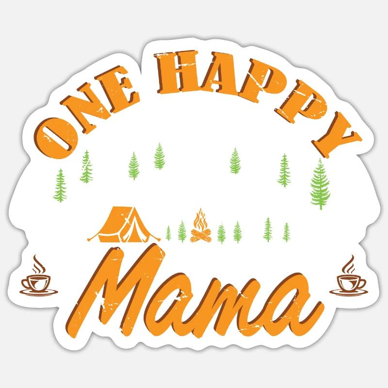 Maman heureuse Sticker taille S (10 x 10 cm)
