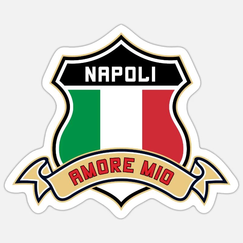 NAPOLI - Sticker size S (10 x 10 cm) - white matte