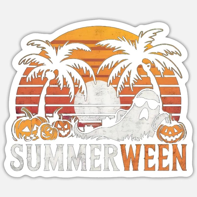 Summerween Geist Sticker Größe S (10 x 10 cm)